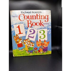 Vtg Richard Scarry’s Best Counting Book Ever Oversized 1975 Book Club Edition HC